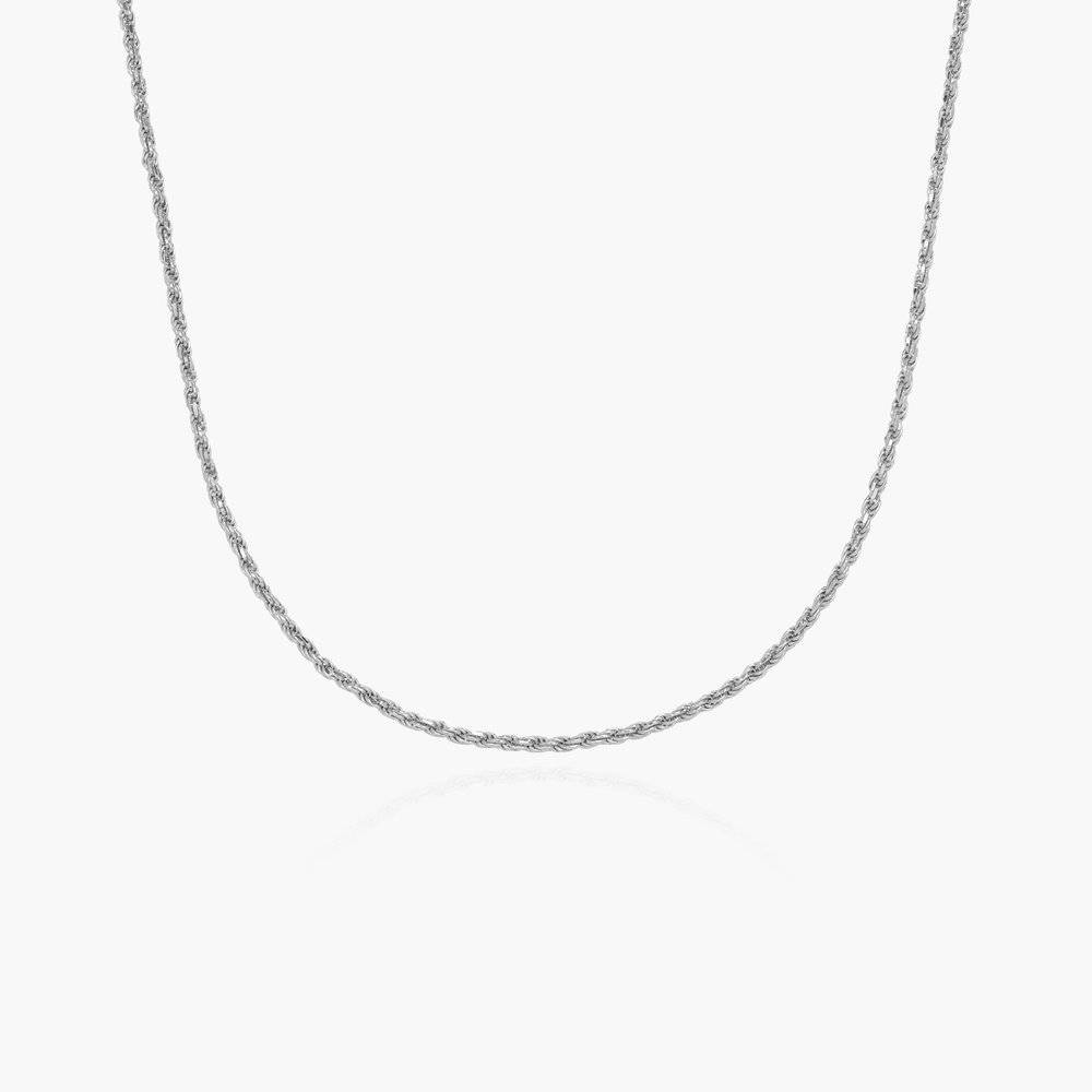 Rope Chain Necklace - Silver-4 product photo
