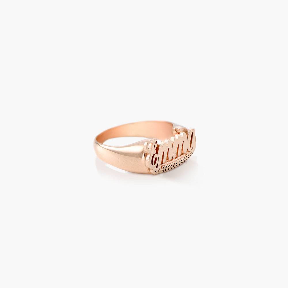 Throwback Name Ring - Rose Gold Plated product photo