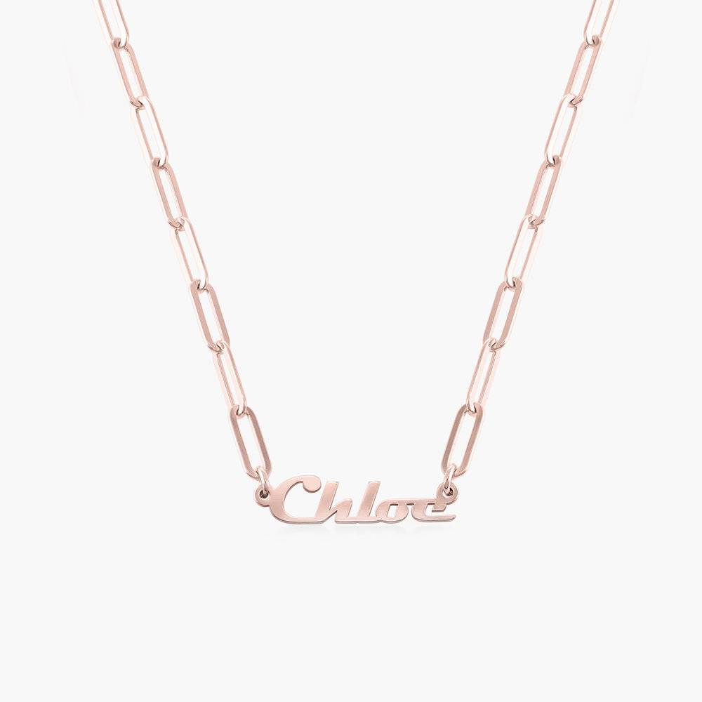 Link Chain Name Necklace - Rose Gold Plated-1 photo du produit