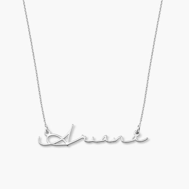 Mon Petit Name Necklace — Mon Petit · silver-plated; brand product image, example design