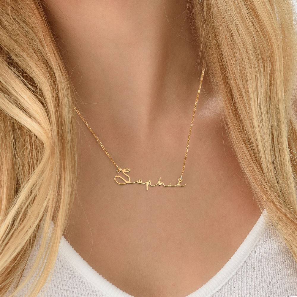 Signature Style Name Necklace - Gold Plated-2 product photo