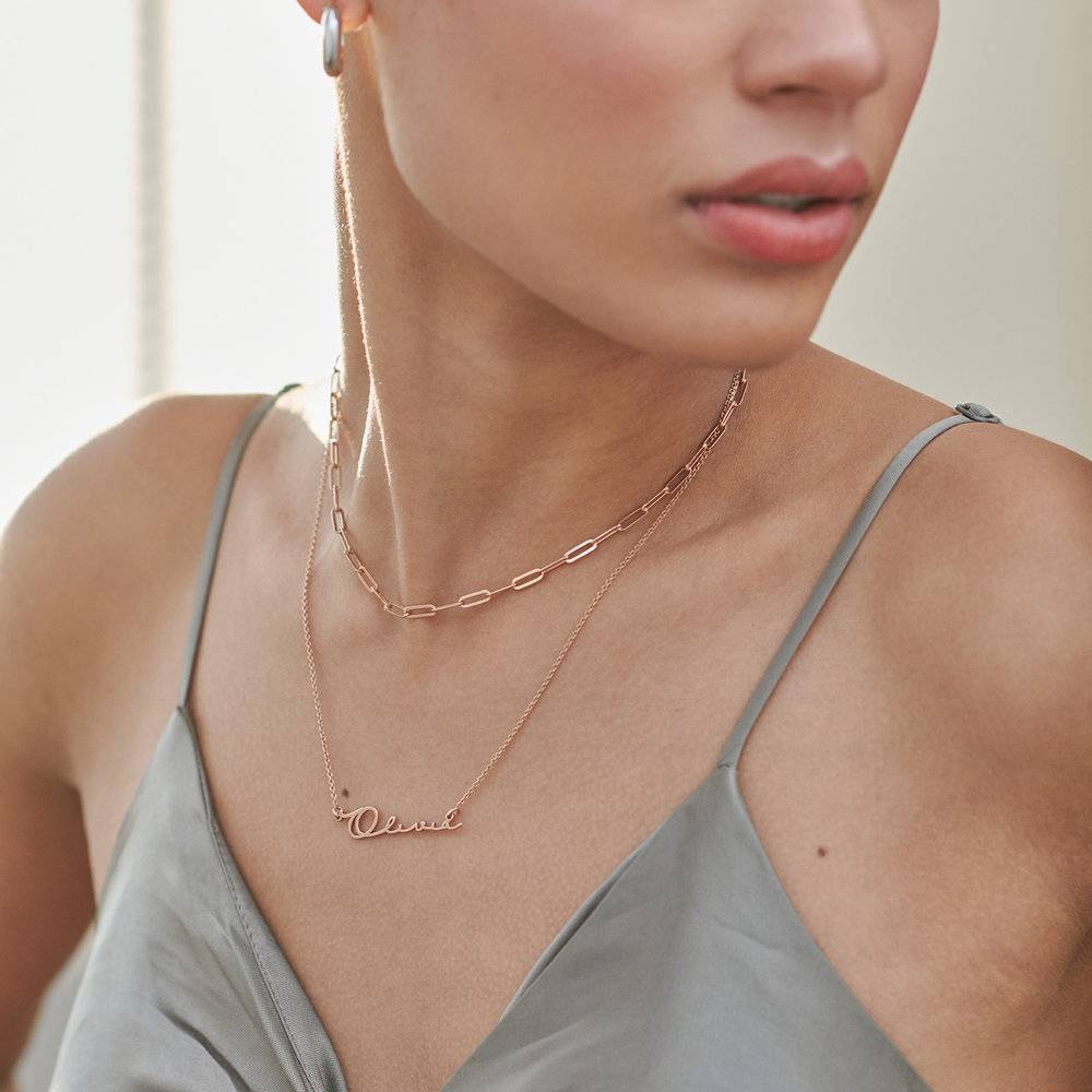 Mon Petit Name Necklace - Rose Gold Plated