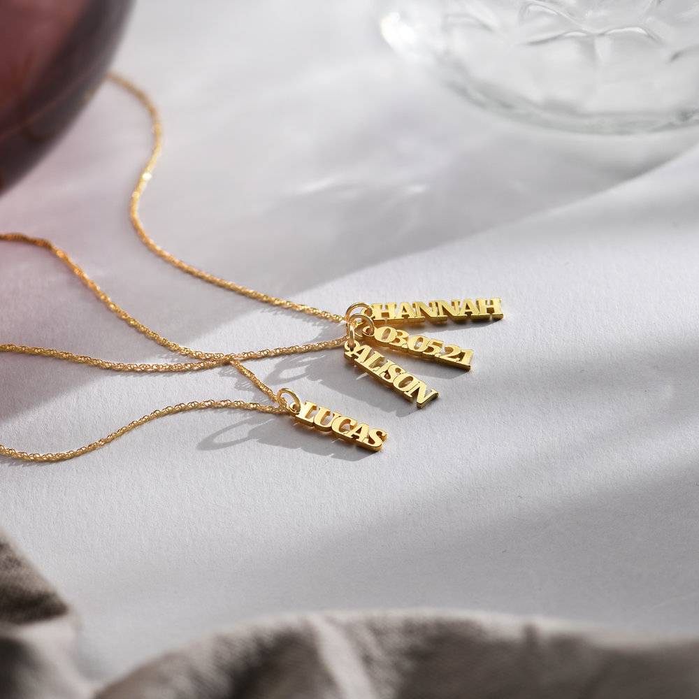 Lucy Chain Necklace with Engravable Tag - Gold Vermeil - Oak & Luna