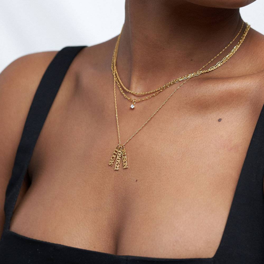 Singapore Chain Name Necklace - Gold Vermeil-6 product photo
