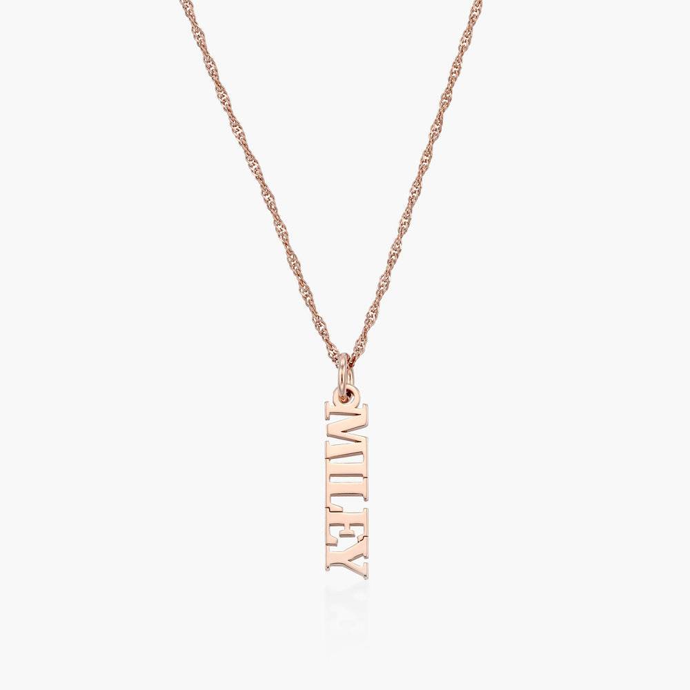 Singapore Chain Name Necklace - Rose Gold Vermeil-4 product photo