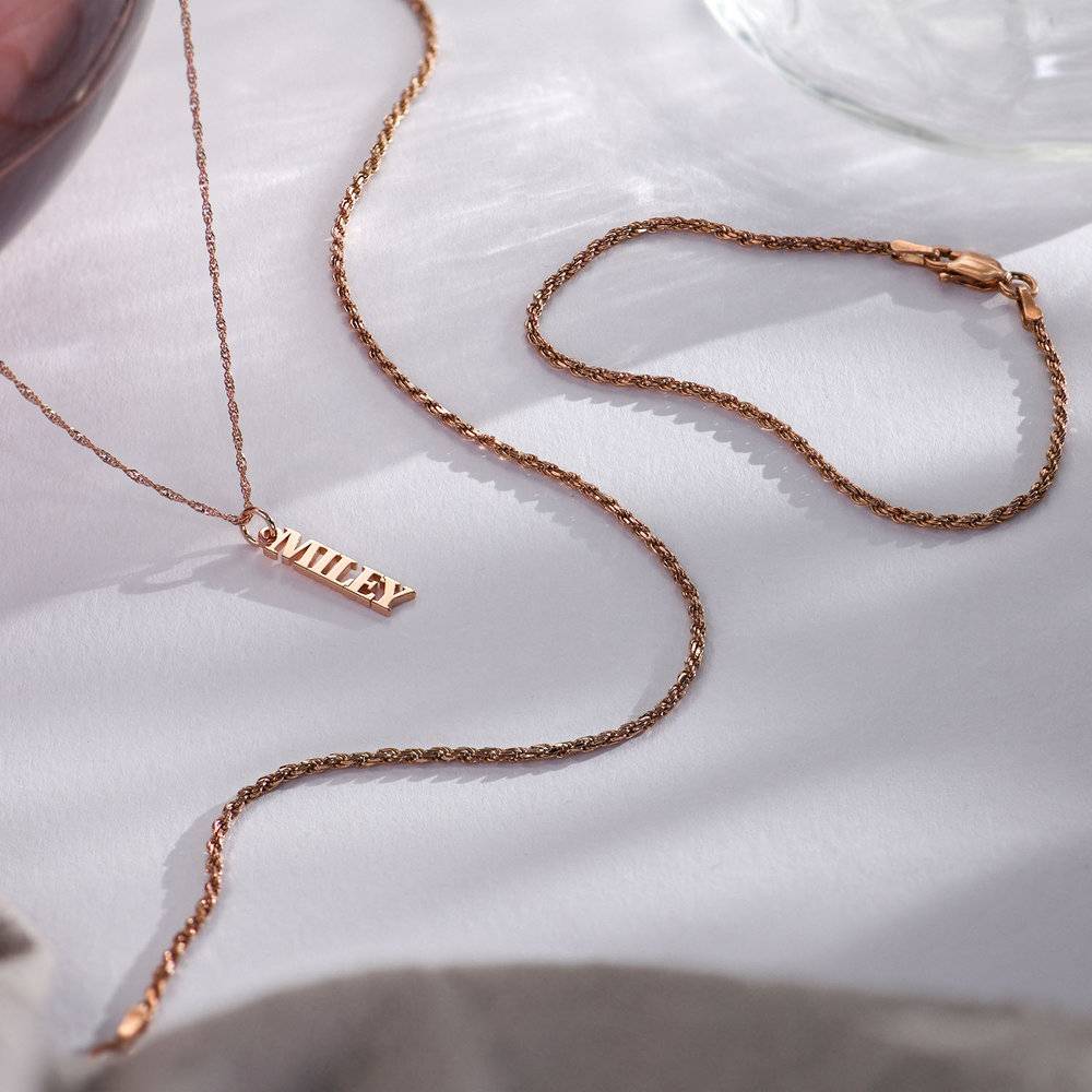 Singapore Chain Name Necklace - Rose Gold Vermeil-1 product photo