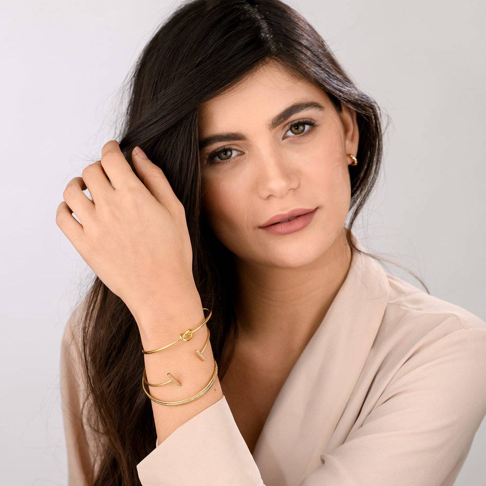 Siren Cuff Bracelet - Gold Plated-4 product photo