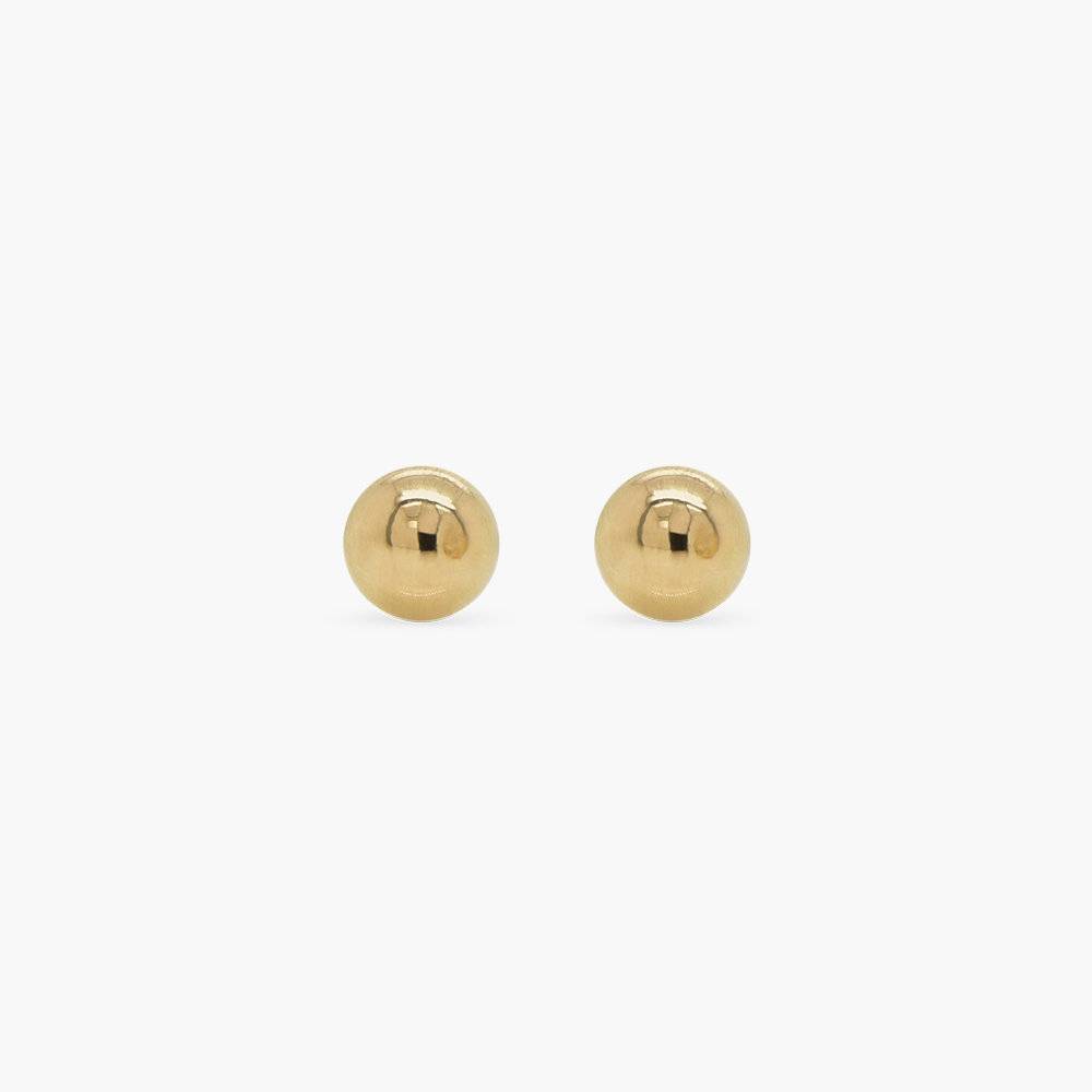 Gold Ball Stud Earrings - 10K Solid Gold-1 product photo