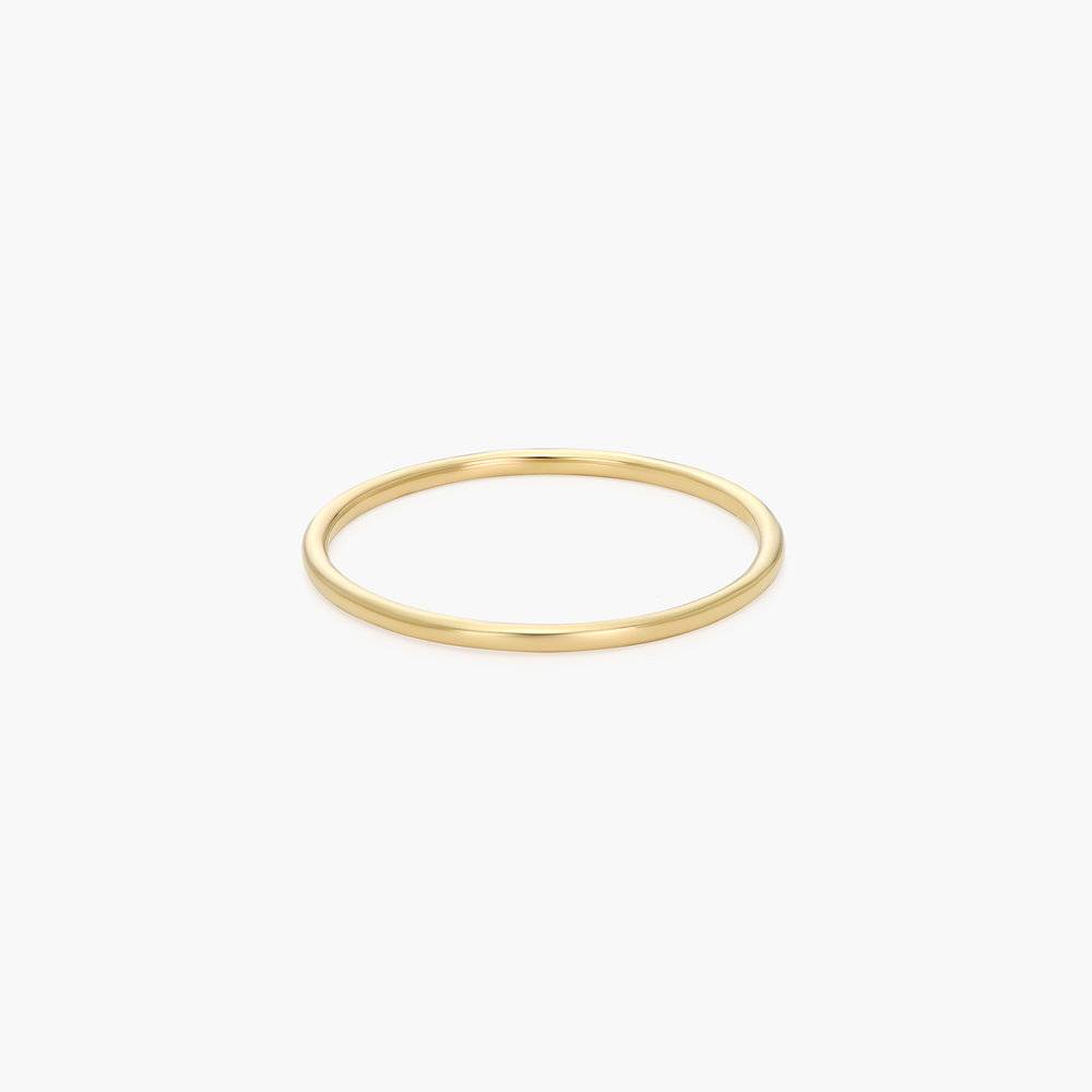 Smooth Hailey Stackable Ring - 14K Solid Gold product photo