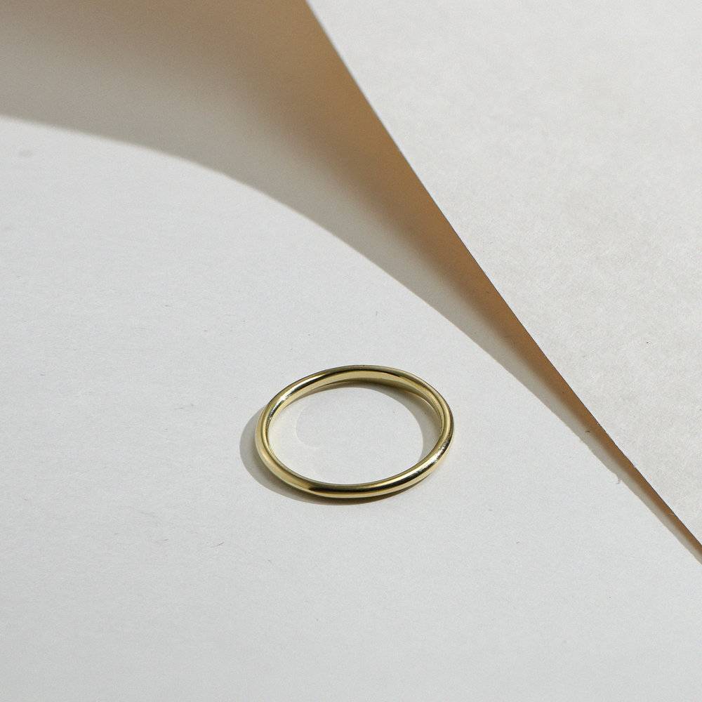 Smooth Hailey Stackable Ring - 14K Solid Gold