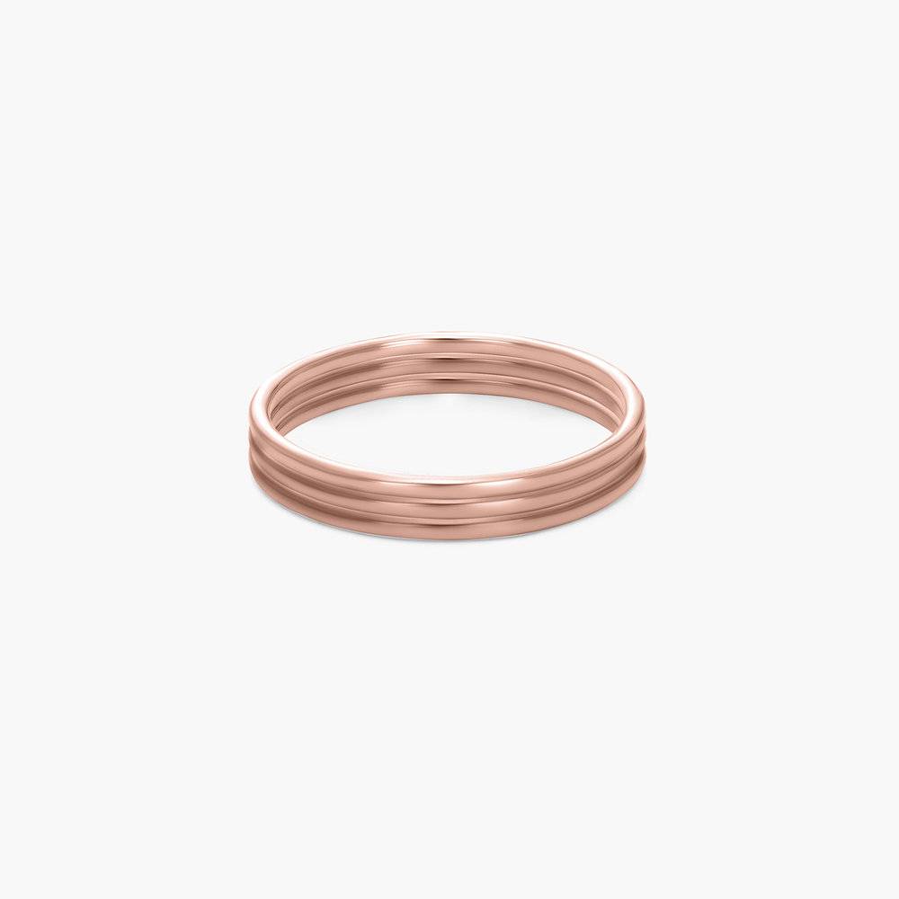 Smooth Hailey Stackable Ring - Rose Gold Plated-2 product photo