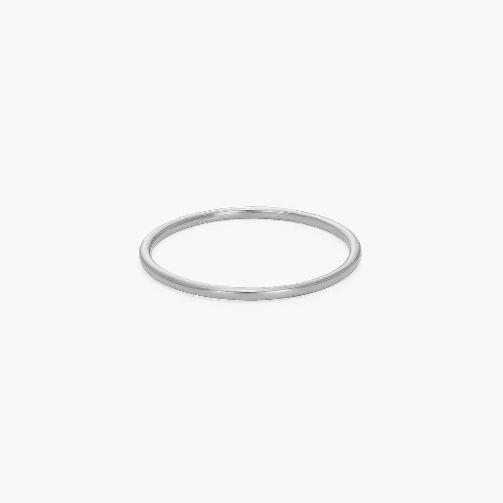 Smooth Hailey Stackable Ring - Silver-3 product photo