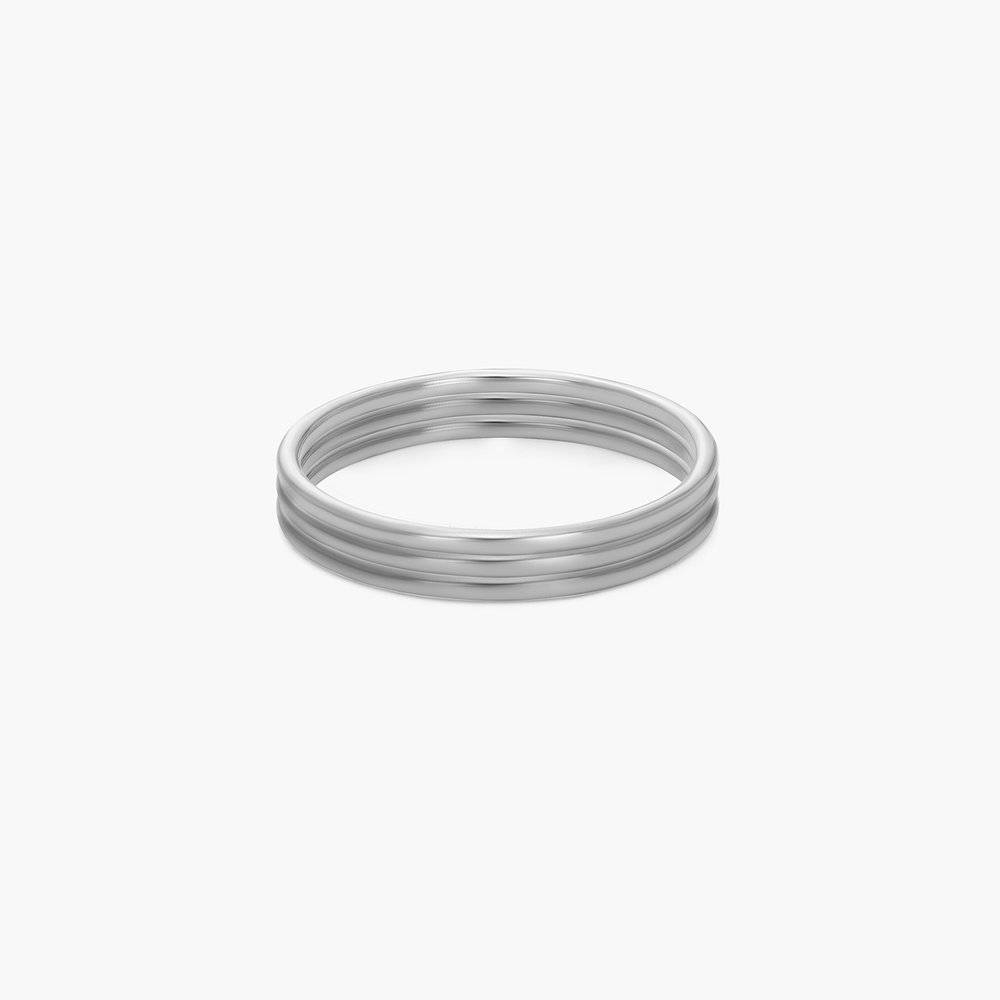 Smooth Hailey Stackable Ring - Silver-2 product photo