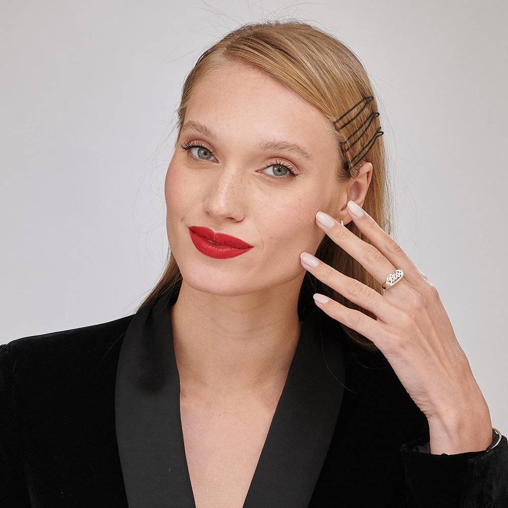 Bague Prénom Rétro en Argent 925-6 photo du produit