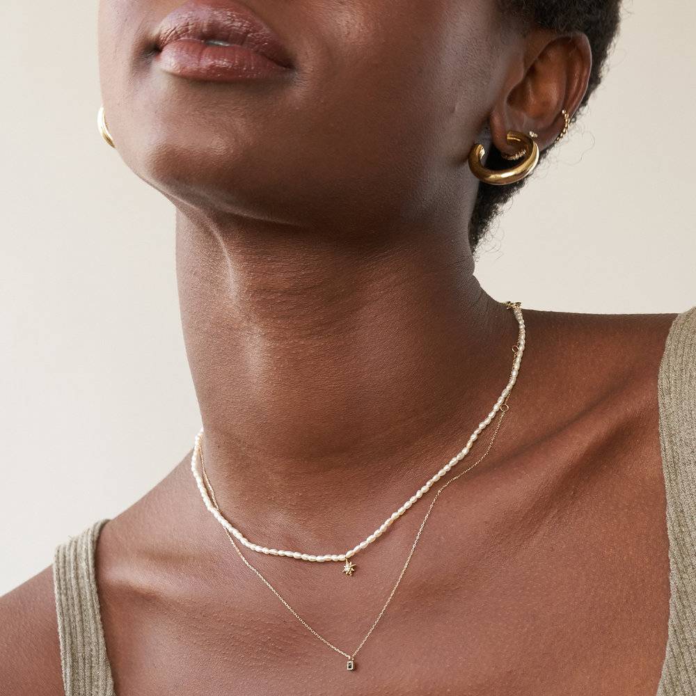 Tabitha Black Spinel Necklace - 14K Solid Gold