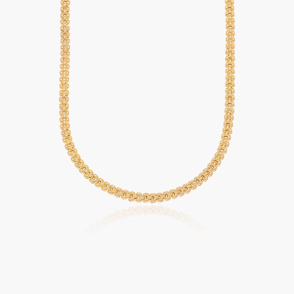 Texture Chain Necklace- Gold Vermeil-4 product photo