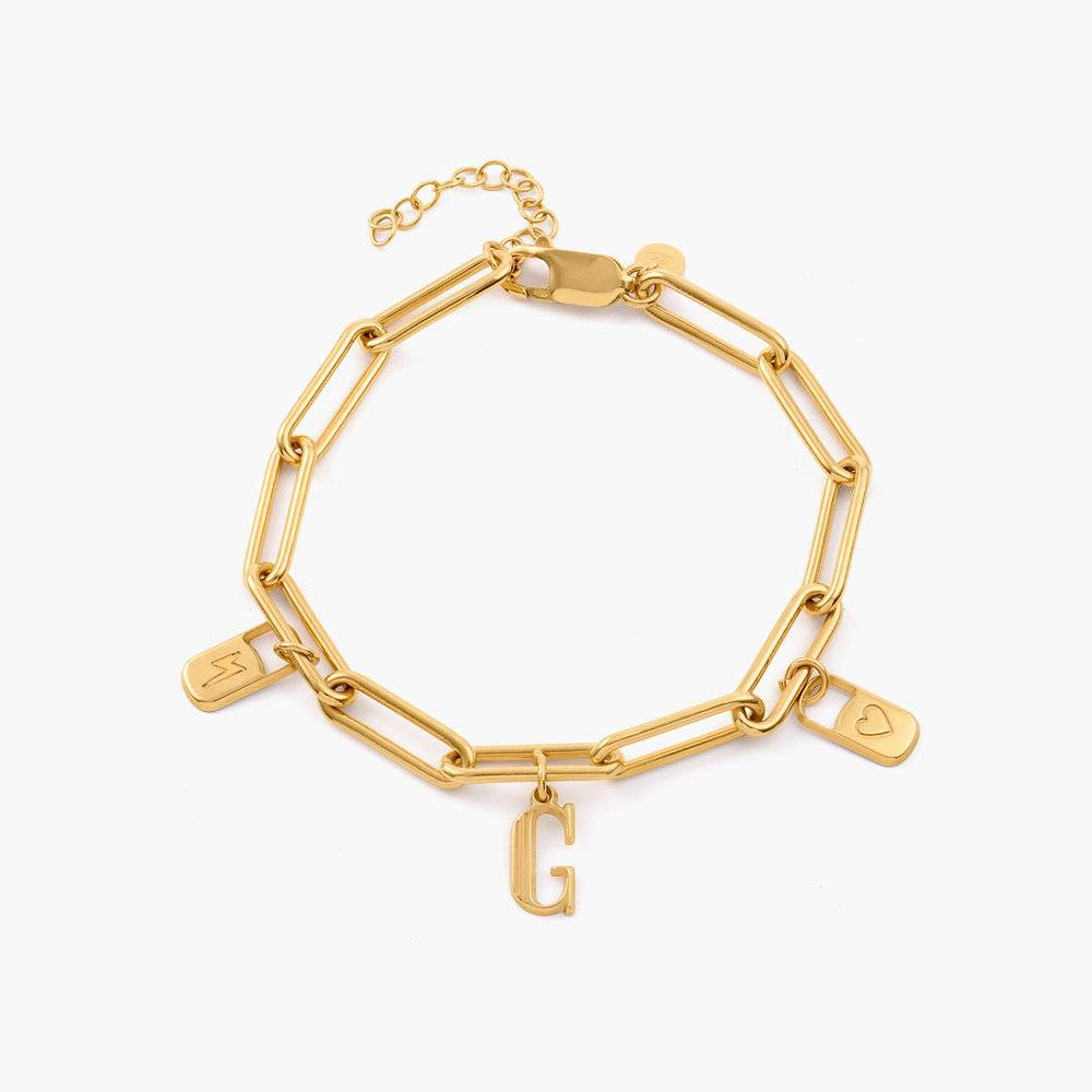 The Charmer Link Initial Bracelet - Gold Plated-2 product photo