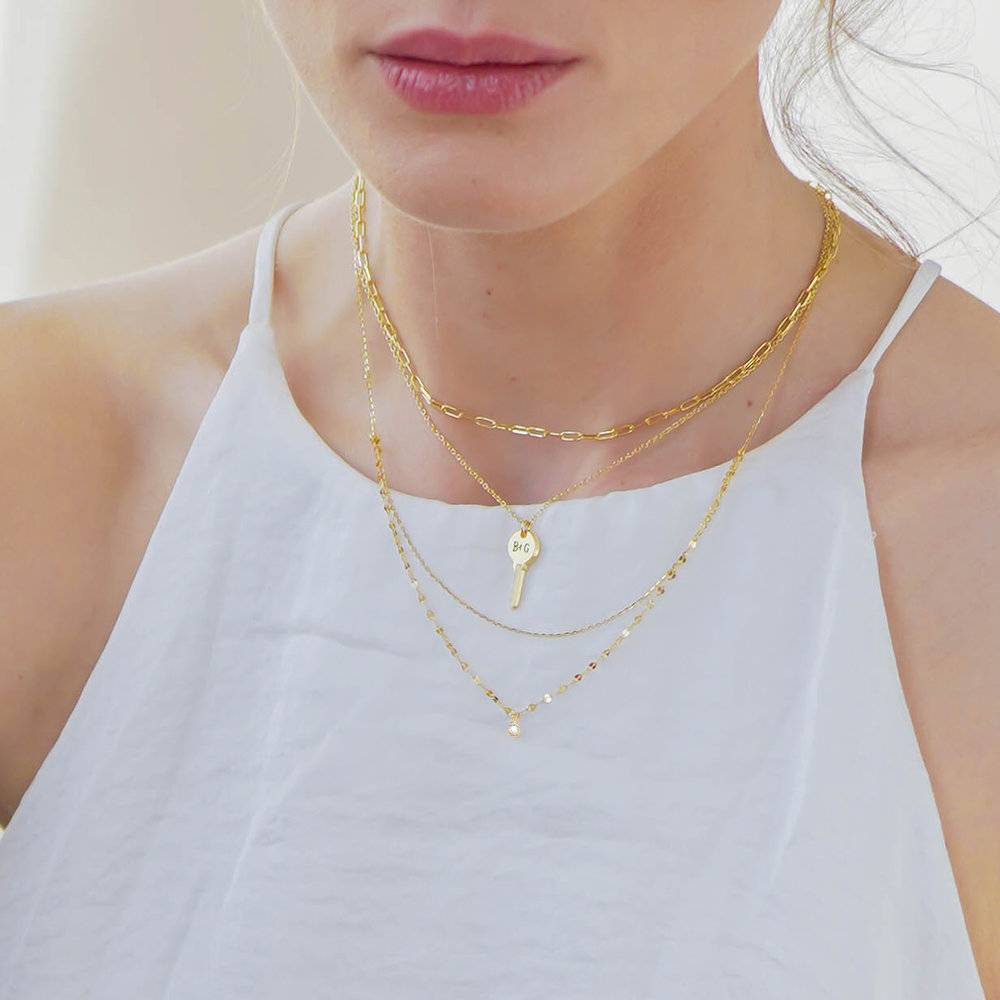 The key necklace - Gold Vermeil-4 product photo