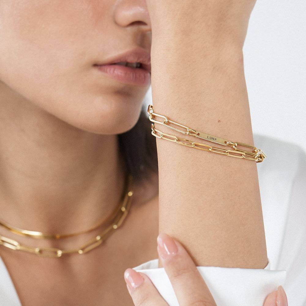 The Showstopper Link Bracelet/Anklet - Gold Plated-4 product photo
