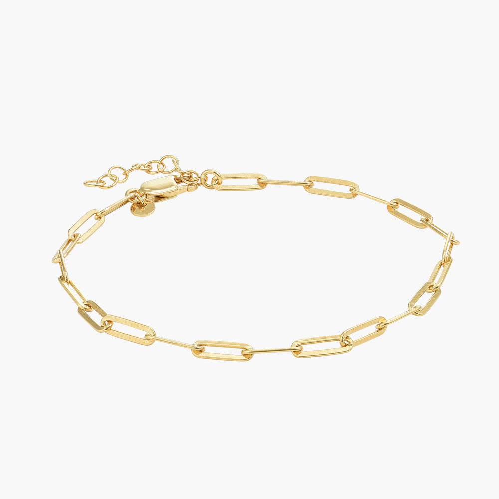 The Charmer Link Initial Bracelet - Rose Gold Plated - Oak & Luna