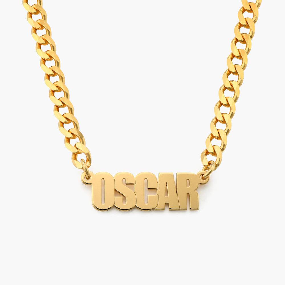 Icon State Name Necklace - Gold Vermeil product photo
