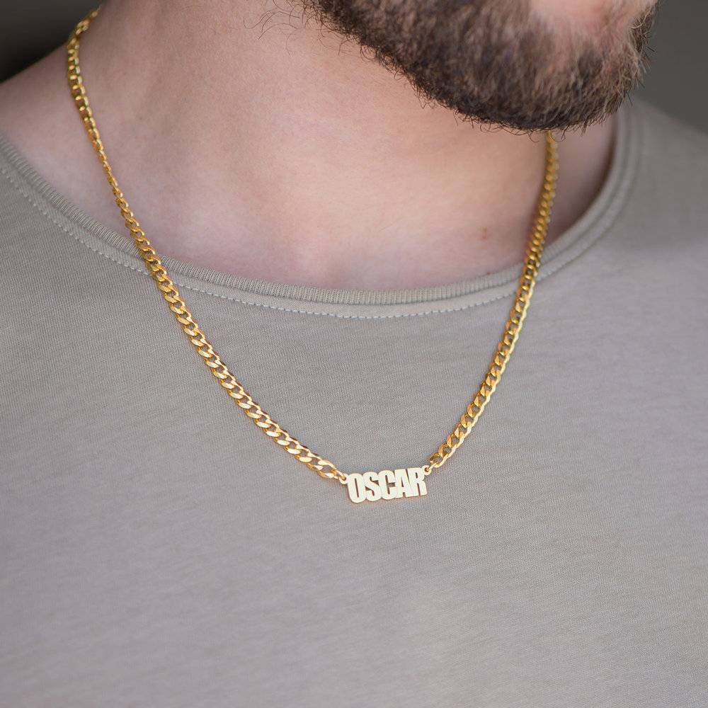 Icon State Name Necklace - Gold Vermeil-2 product photo
