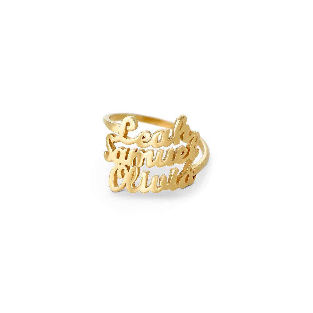 Three’s A Charm Name Ring - Vermeil product photo