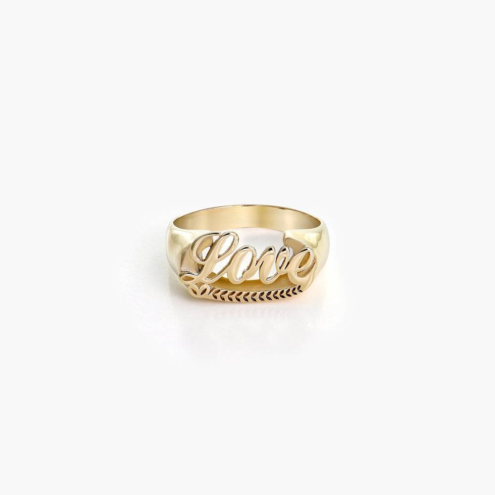 Throwback Name Ring - 10K Solid Gold