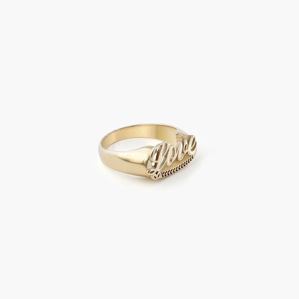 Throwback Name Ring - 10K Solid Gold