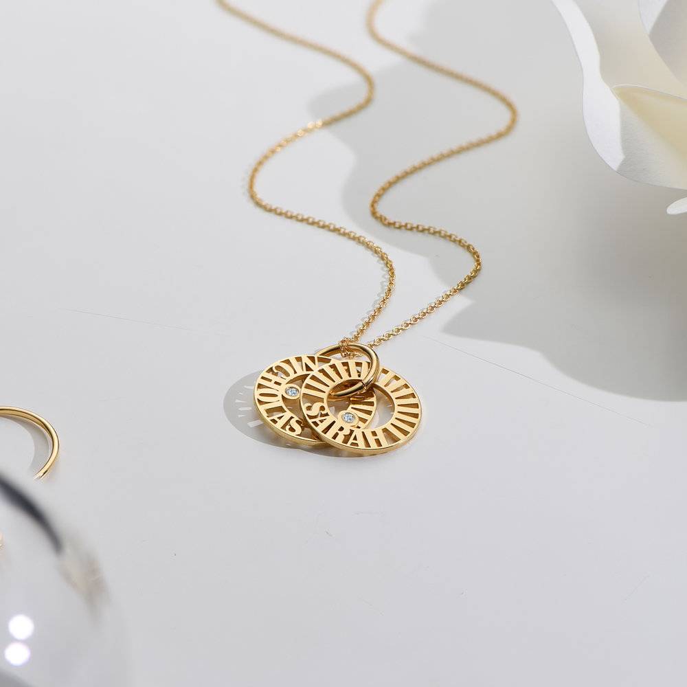 Tokens of Love Necklace with Diamond - Gold Plated-2 product photo