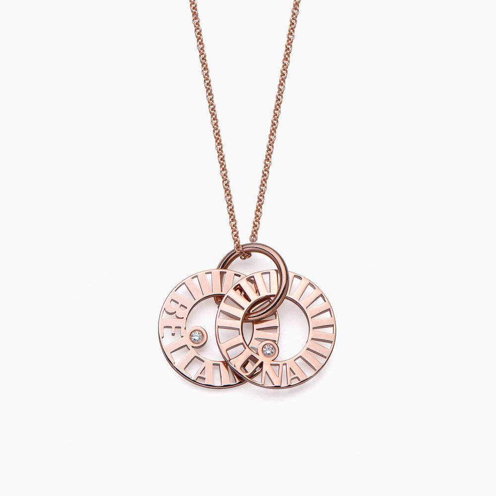 Tokens of Love Necklace with Diamond - Rose Gold Plated-2 photo du produit
