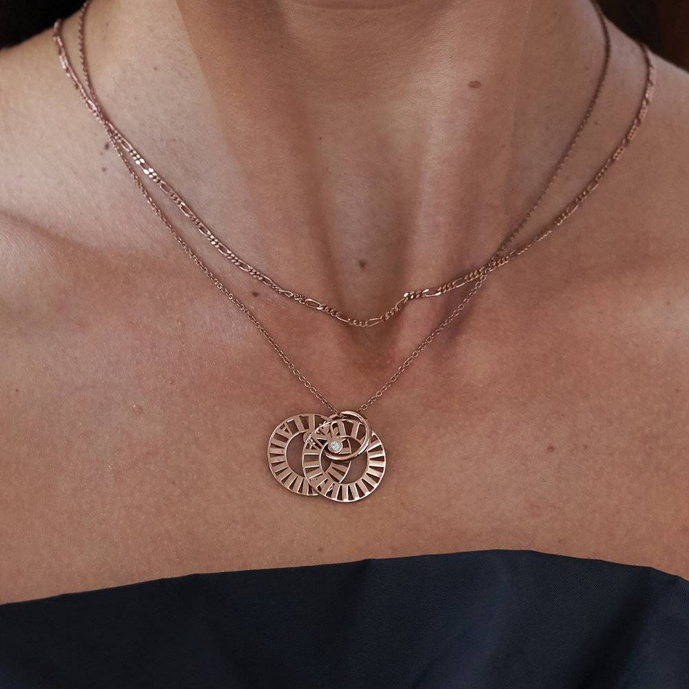 Tokens of Love Necklace with Diamond - Rose Gold Plated-4 photo du produit
