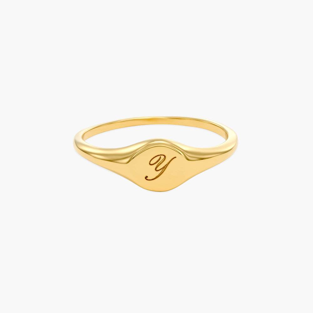 Tony Custom Initial Ring - Gold Plating-2 product photo