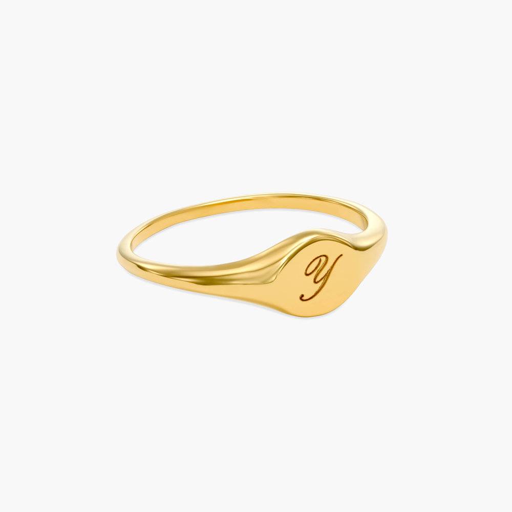 Tony Custom Initial Ring - Gold Plating-4 product photo
