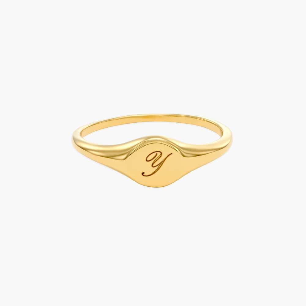 Tony Custom Initial Ring - Gold Vermeil-1 product photo