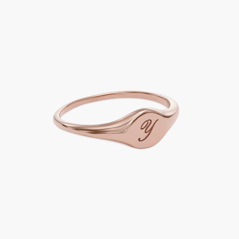 Tony Custom Initial Ring - Rose Gold Plating product photo