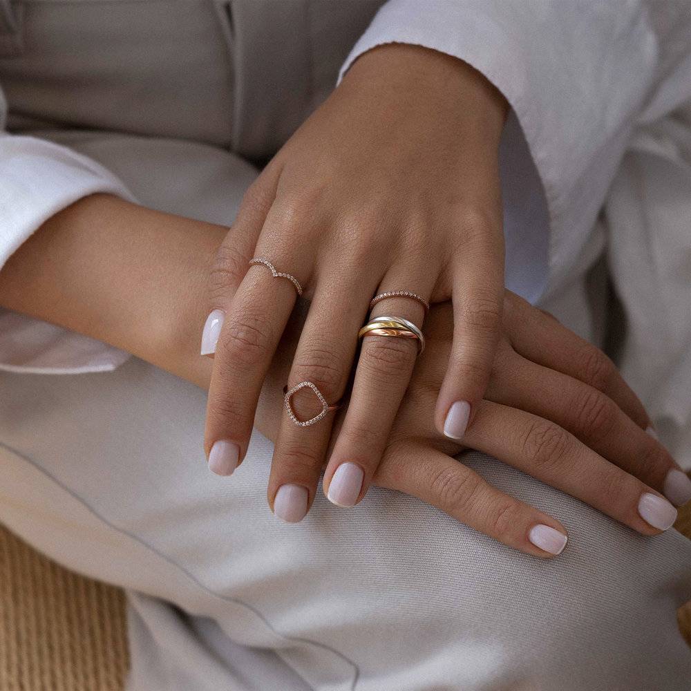 Tri-Color Ring- Mixed Gold Plating-2 photo du produit