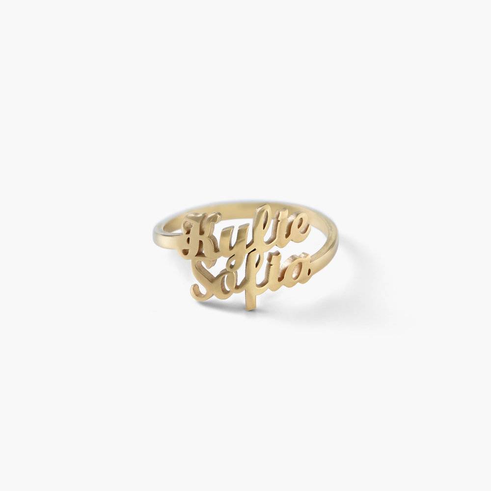 Two is Better Than One Name Ring - 18k Gold Vermeil-3 product photo