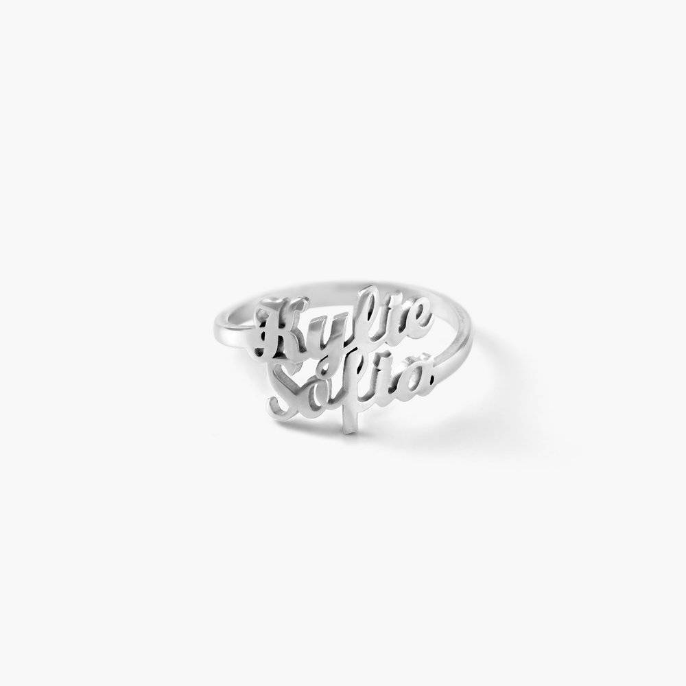 Two is Better Than One Name Ring - Silver-1 product photo