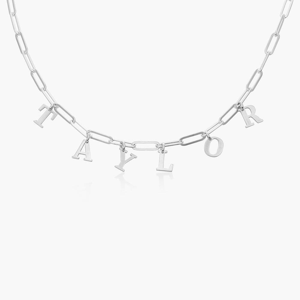 What’s My Name Link Choker - Sterling Silver-1 product photo