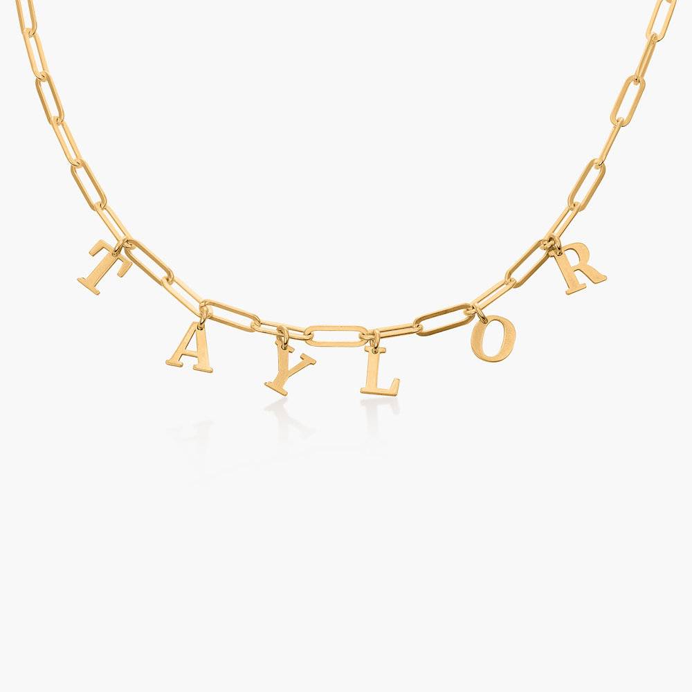 Mini Initial Choker Necklace - 14K Solid Gold - Oak & Luna