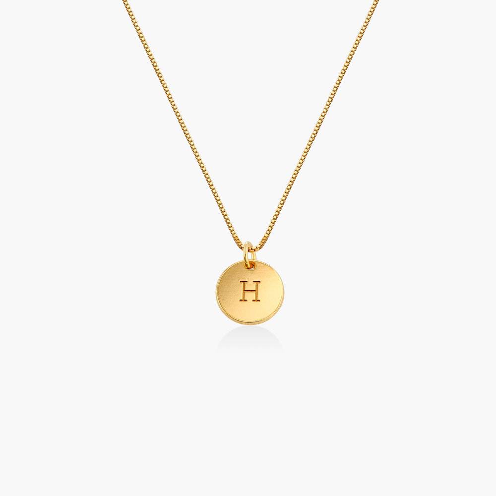 Willow Disc Initial Necklace - Gold Plating product photo