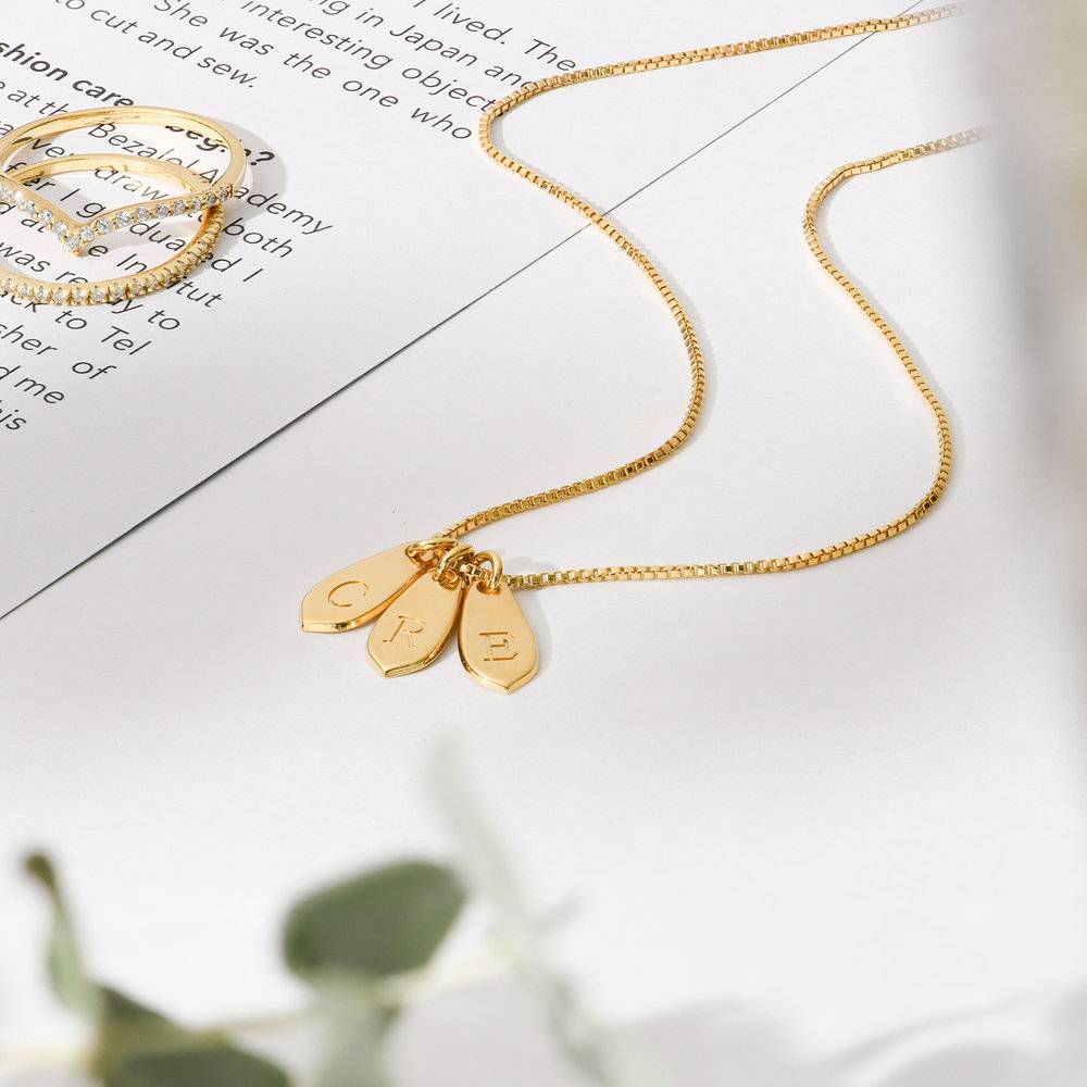 Willow Drop Initial Charm - Gold-2 product photo