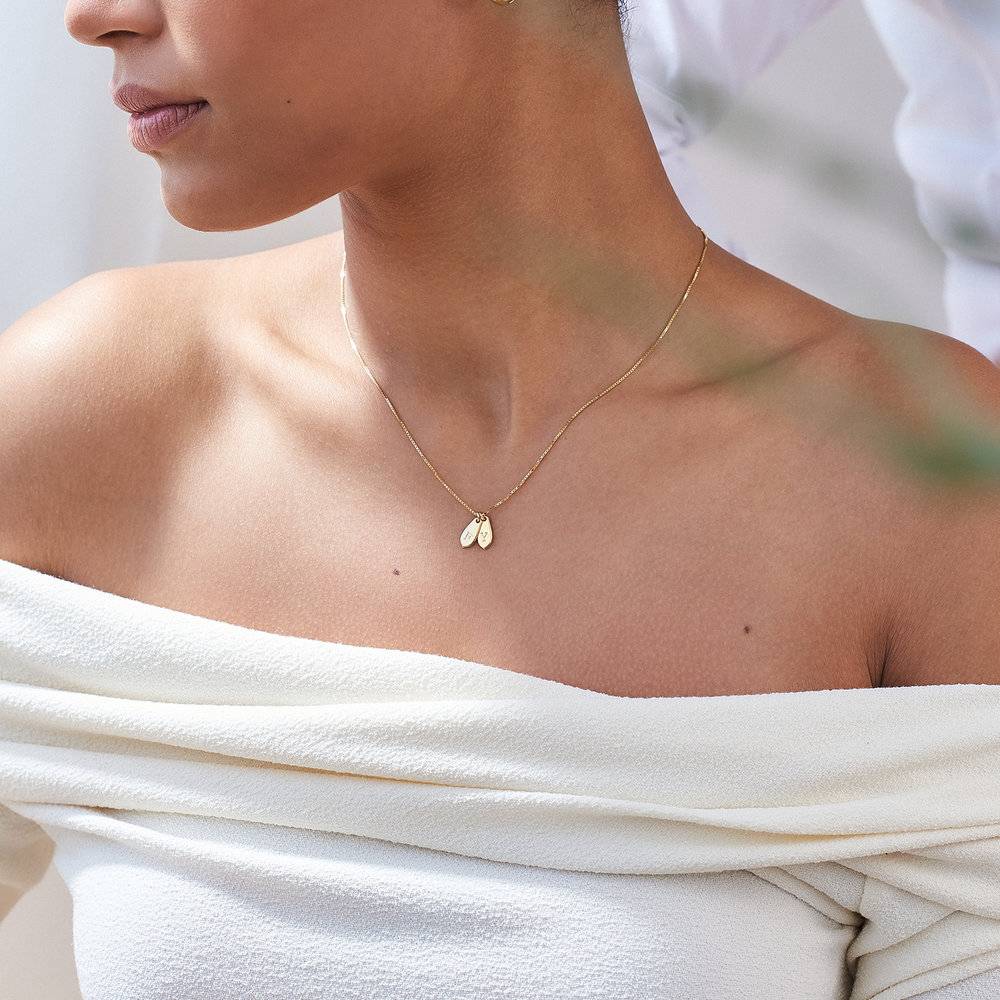 Willow Drop Initial Charm - Gold-3 product photo
