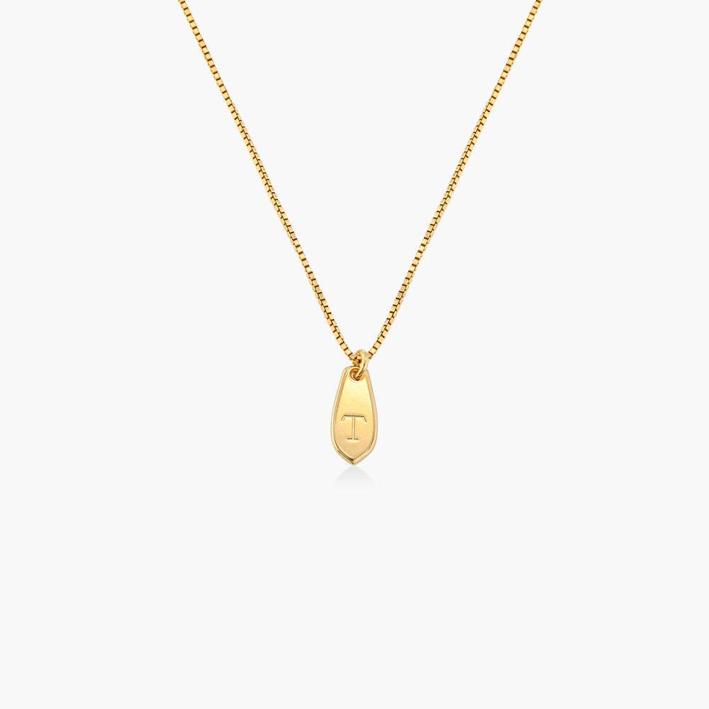 Willow Drop Initial Necklace - Gold Vermeil-4 product photo