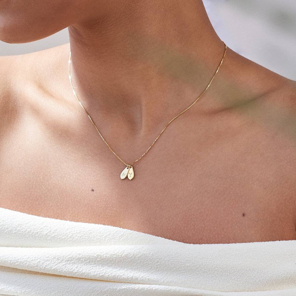 Willow Drop Initial Necklace - Gold Vermeil-1 product photo