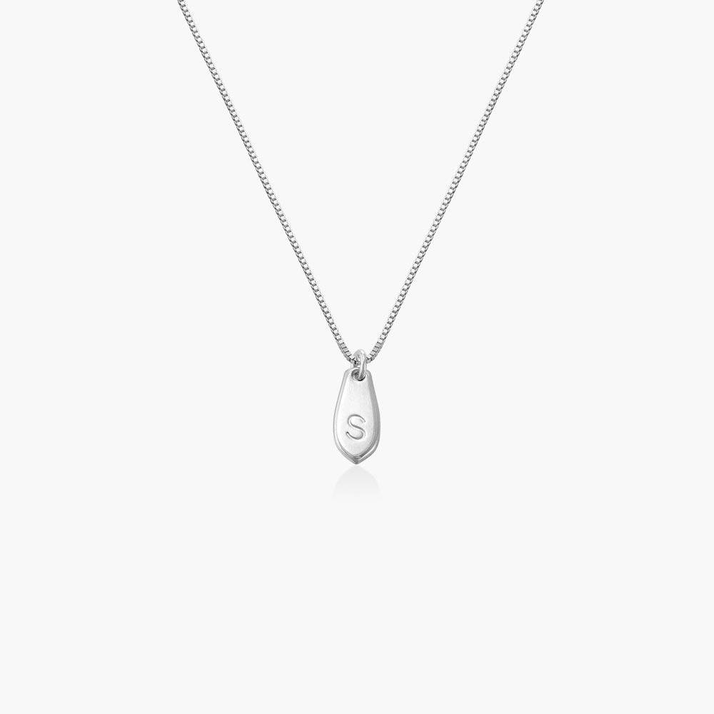 Willow Drop Initial Necklace - Sterling Silver