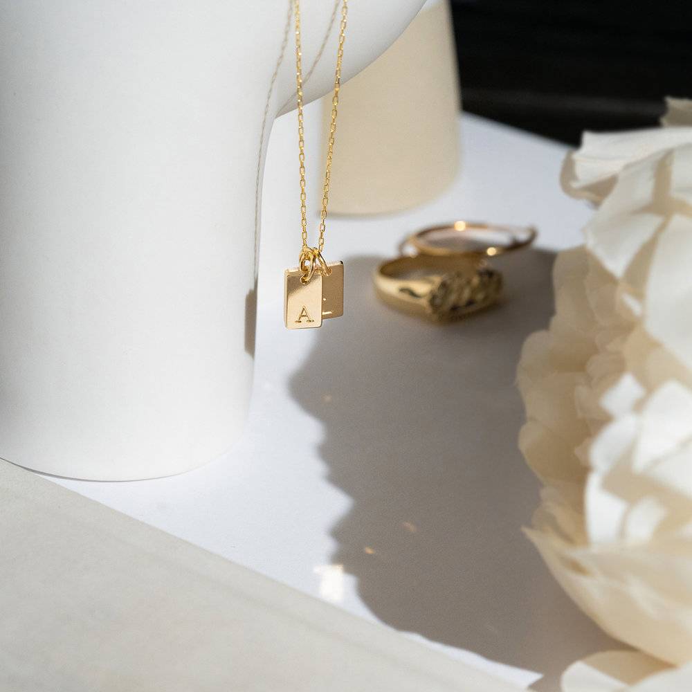 Willow Tag Initial Charm - 10K Solid Gold-2 product photo