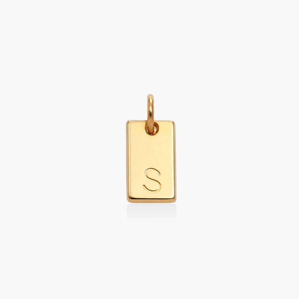 Willow Tag Initial Charm- Gold Vermeil-4 product photo