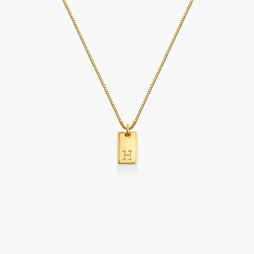 Willow Tag Initial Necklace - Gold-2 product photo